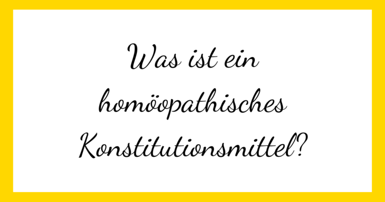 Homöopathie Konstitutionsmittel